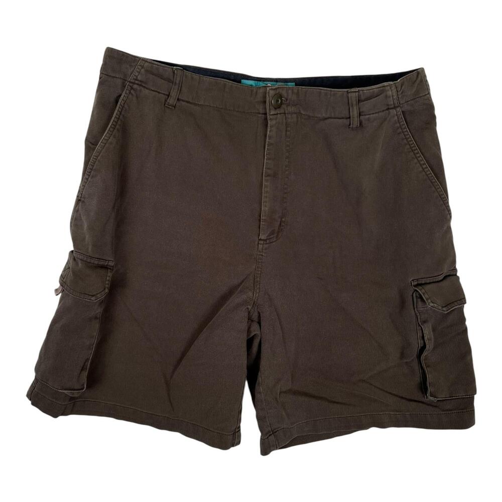 Vintage Big Dogs Cargo Shorts Mens 36 Brown Cotton Canvas Utility Y2K READ
